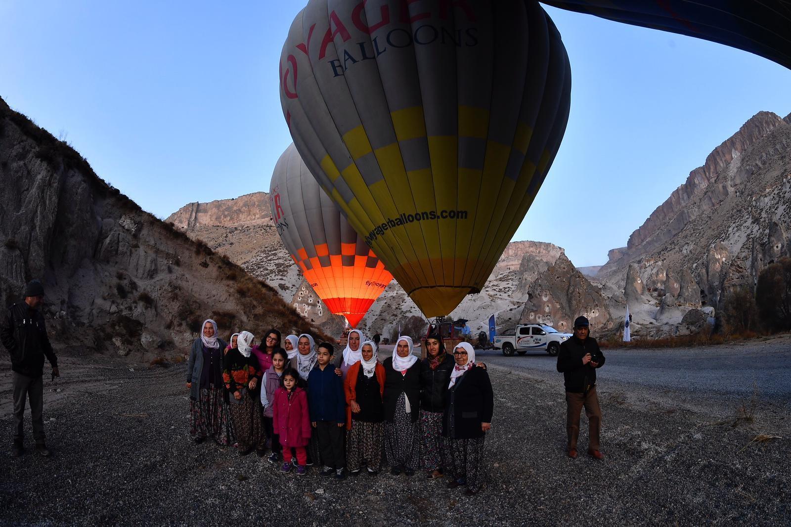 Kayseri’de ilk kez sıcak hava balonu havalandı