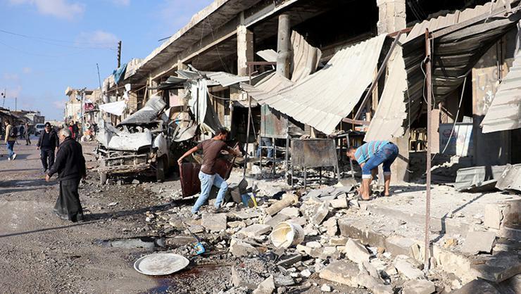Esad rejimi İdlibde pazar yerini vurdu: 14 ölü, 27 yaralı