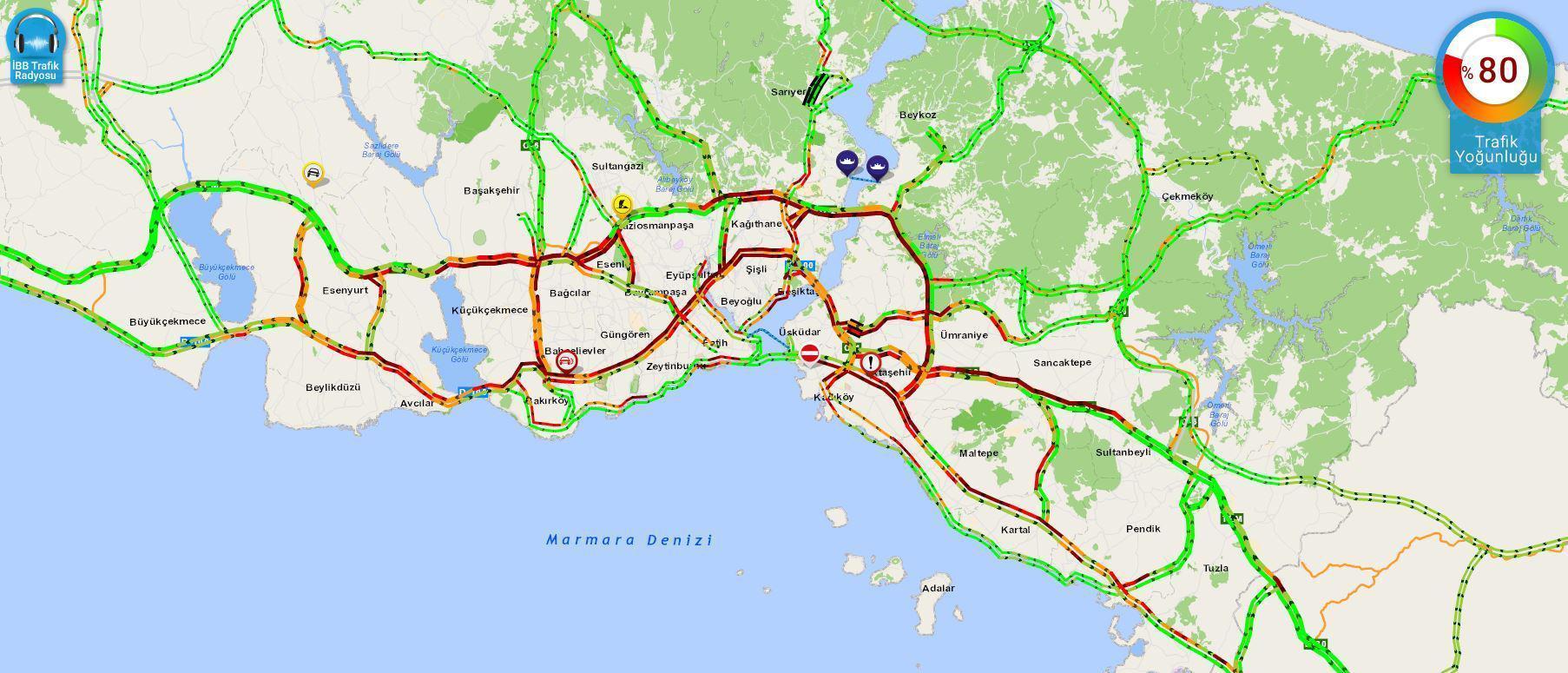 İstanbul’da yağış trafiği olumsuz etkiledi