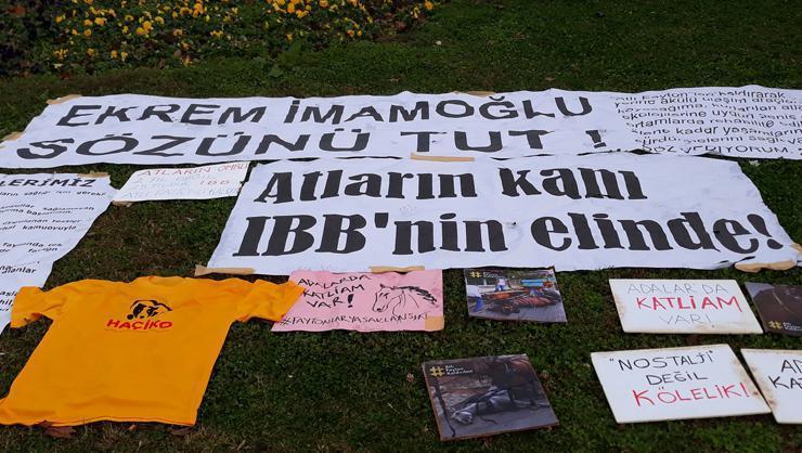 İBBnin önünde protesto  Ekrem İmamoğlu sözünü tut