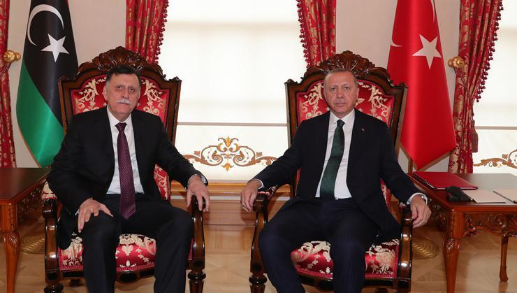 Cumhurbaşkanı Erdoğan ile Libya Başbakanı Sarrac arasında Dolmabahçede kritik zirve