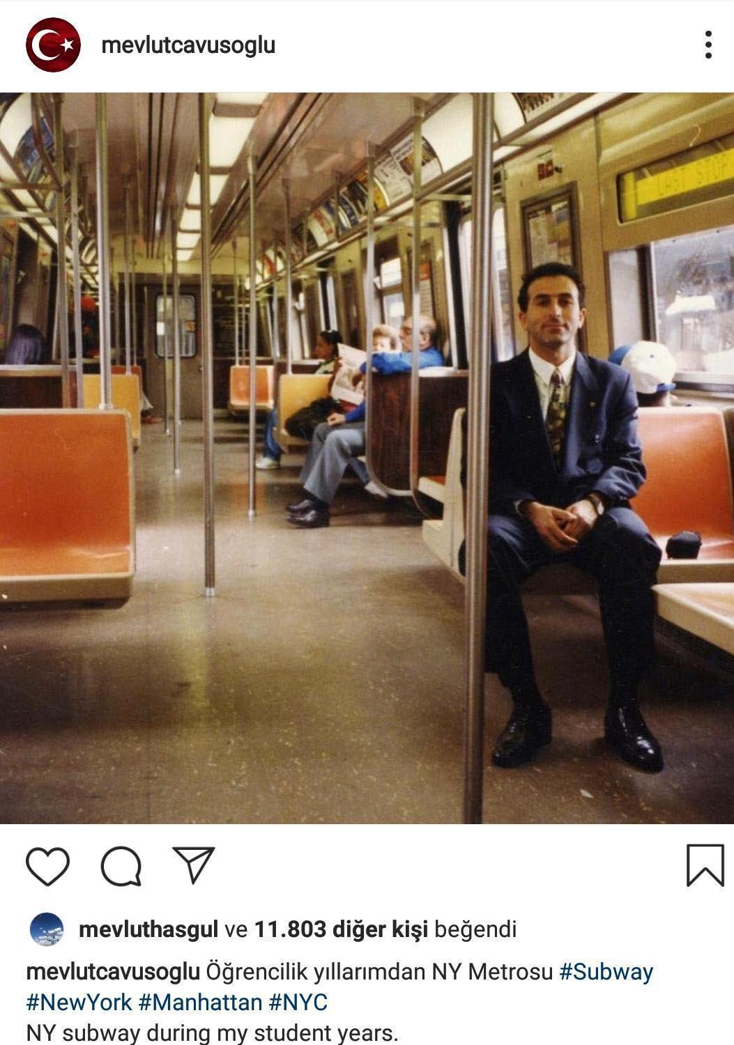 Bakan Çavuşoğlu paylaştı: Öğrencilik yıllarımdan NY metrosu