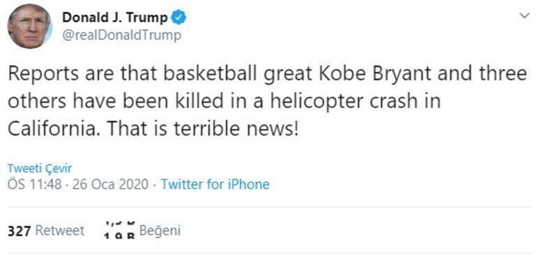 Kobenin ölümü sonrası Donald Trumptan ilk açıklama