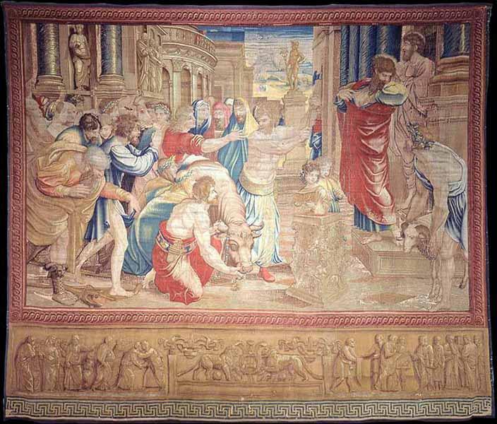 Raphaelin duvar halıları yüzyıllar sonra Sistine Şapeline geri döndü