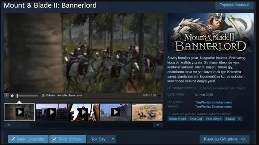 Mount and Blade 2: Bannerlord sonunda geliyor