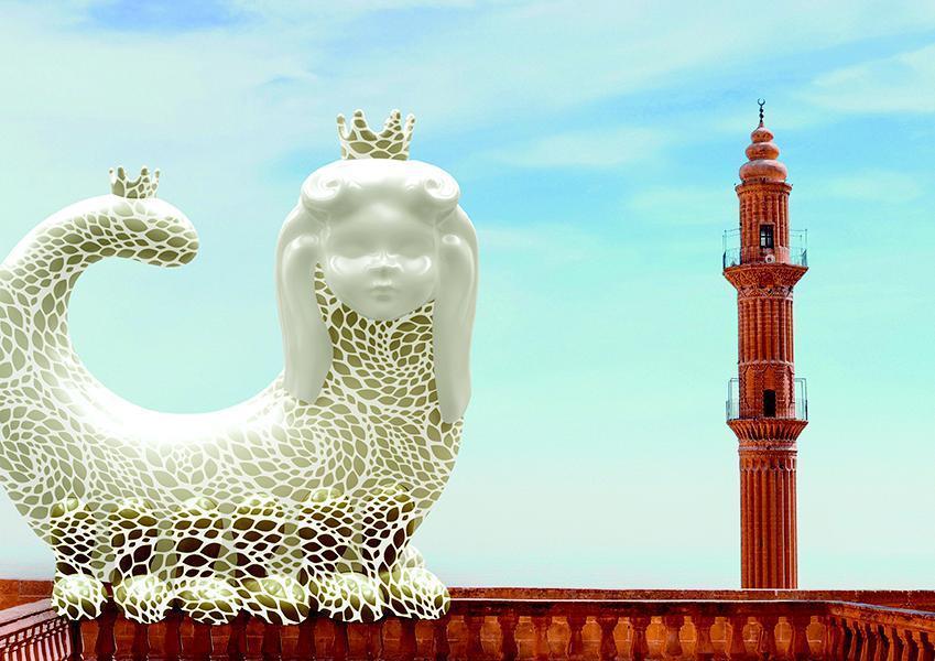 Şahmeran ilk kez kamusal bir sanat sergisiyle Mardinde