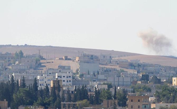 IŞİD tankları kobani tepelerinde