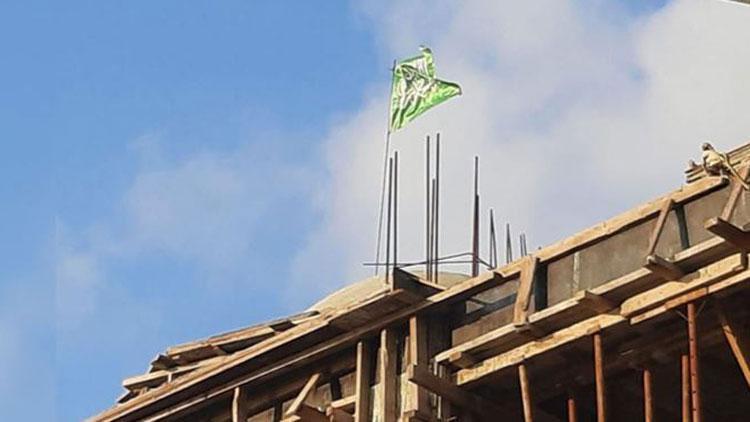 Zonguldakta cami inşaatına asılan yeşil bayrakla ilgili soruşturma