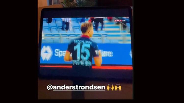 Alexander Sörloth Trabzonsporun Avrupa maçını takip etti