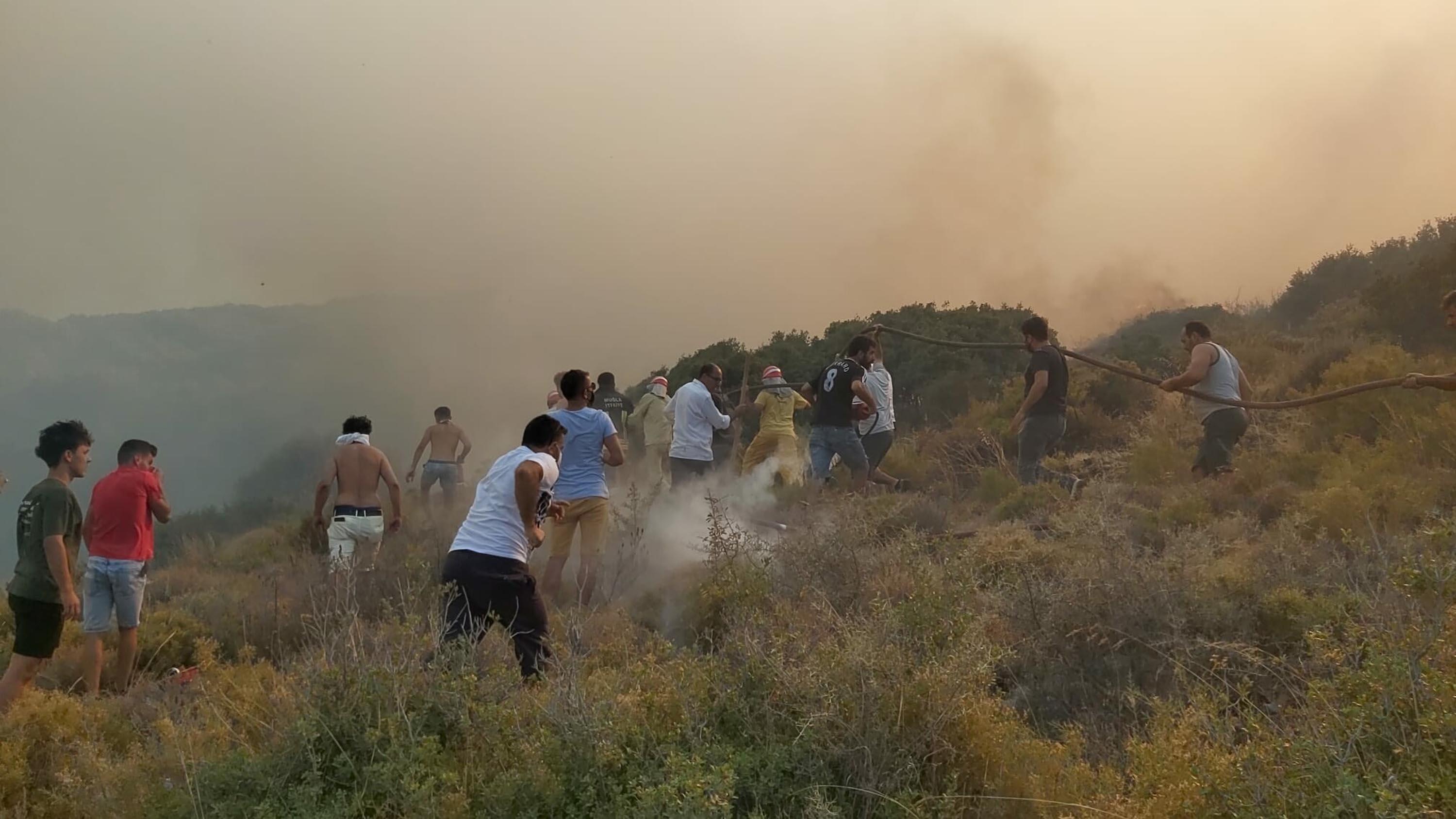 Son dakika: Datçadaki yangın kontrol altına alındı