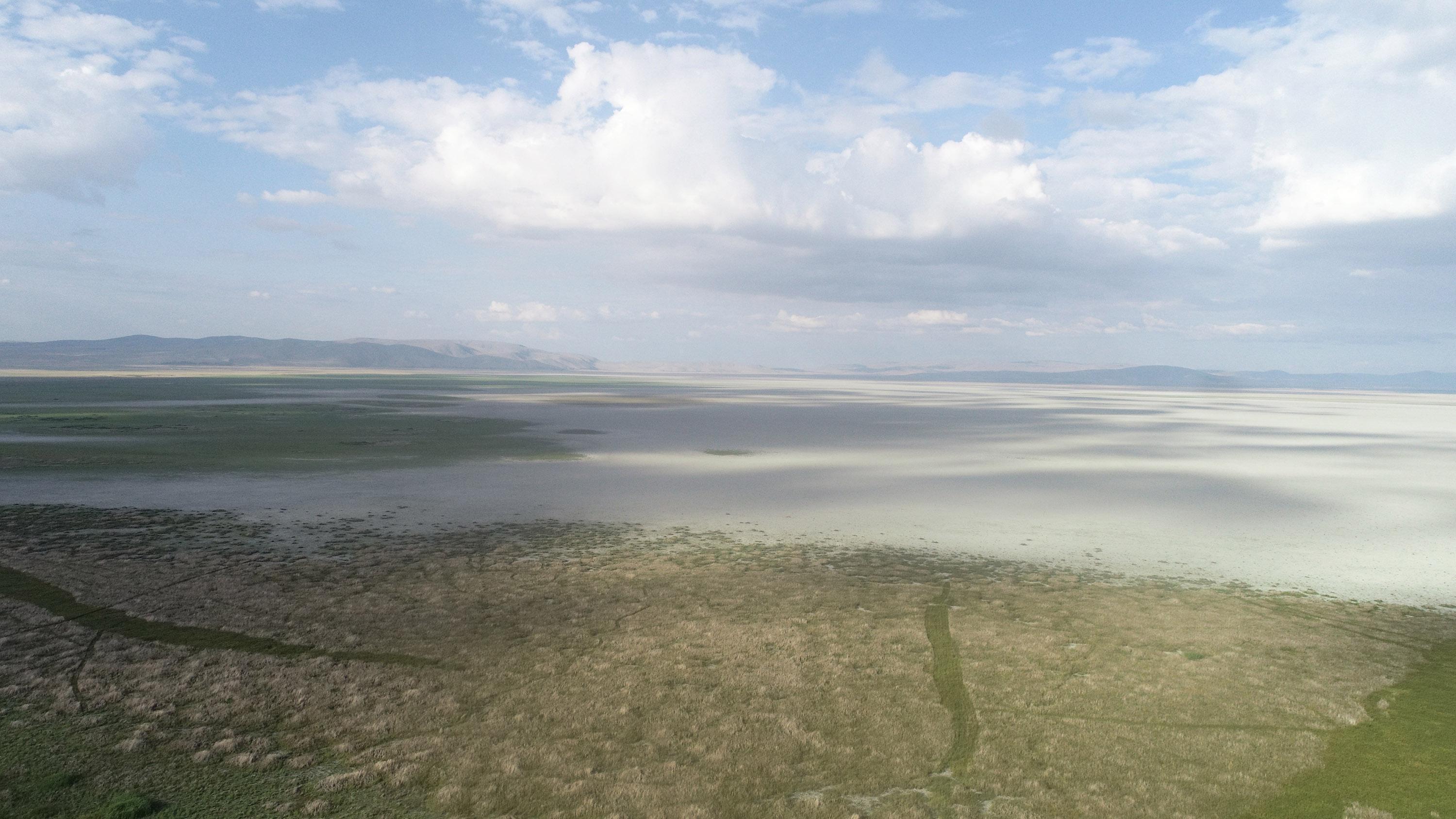 Son dakika: Akşehir Gölünda içler acısı görüntü Türkiyedeki en büyük beşinci göldü...