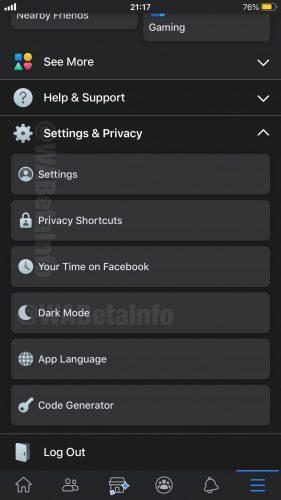 iOS için test edilen Facebook karanlık mod özelliğinin görüntüleri sızdırıldı