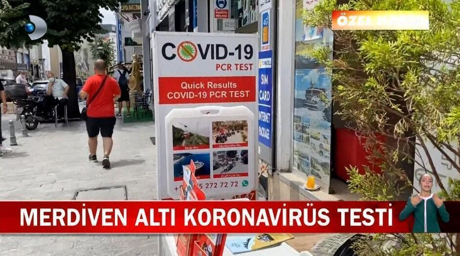 İstanbulda skandal görüntü Merdiven altı koronavirüs testi