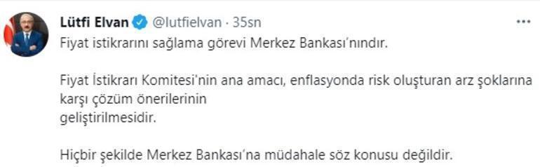 Merkez Bankası açıklaması Bakan Elvan duyurdu: Müdahale söz konusu değildir