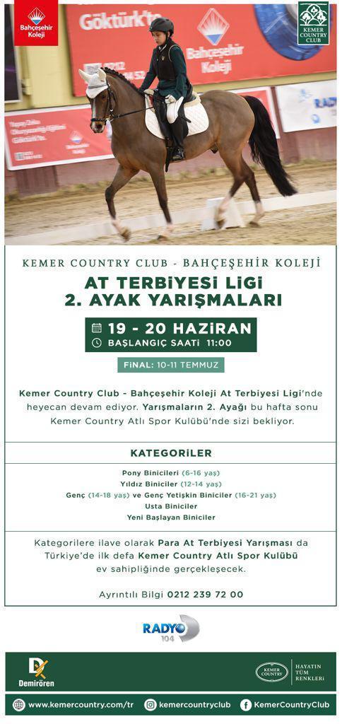 Kemer Country Club - Bahçeşehir Koleji At Terbiyesi Ligi Yarışmaları devam ediyor