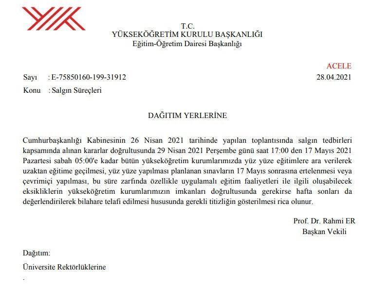 Son dakika… YÖKten yüz yüze eğitim ve sınavlarla ilgili flaş karar