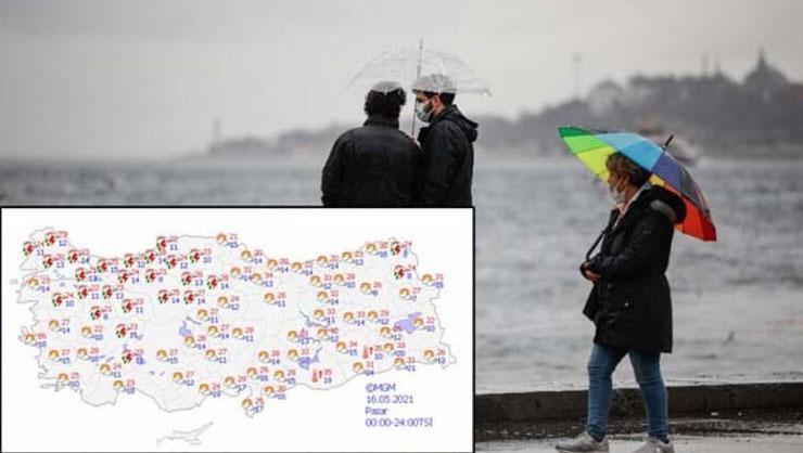 Son dakika hava durumu uyarısı Sağanak yağış geliyor İstanbul ve Ankara...