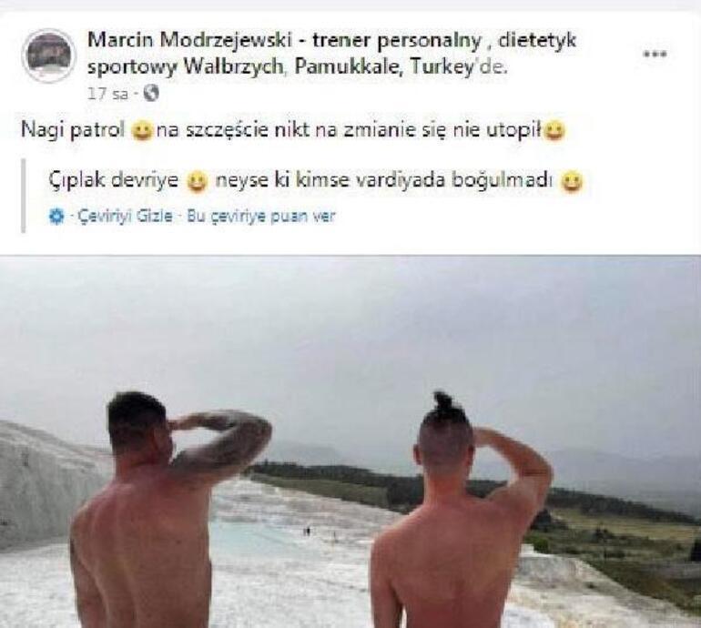 Pamukkalede 2 erkek turistin çektirdiği çıplak fotoğrafa tepki