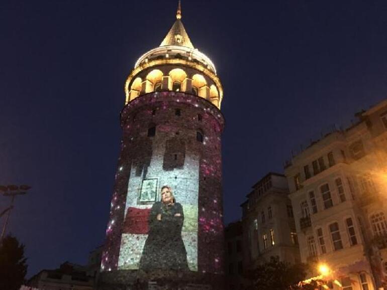 Galata Kulesi annelerin fotoğraflarıyla renklendi