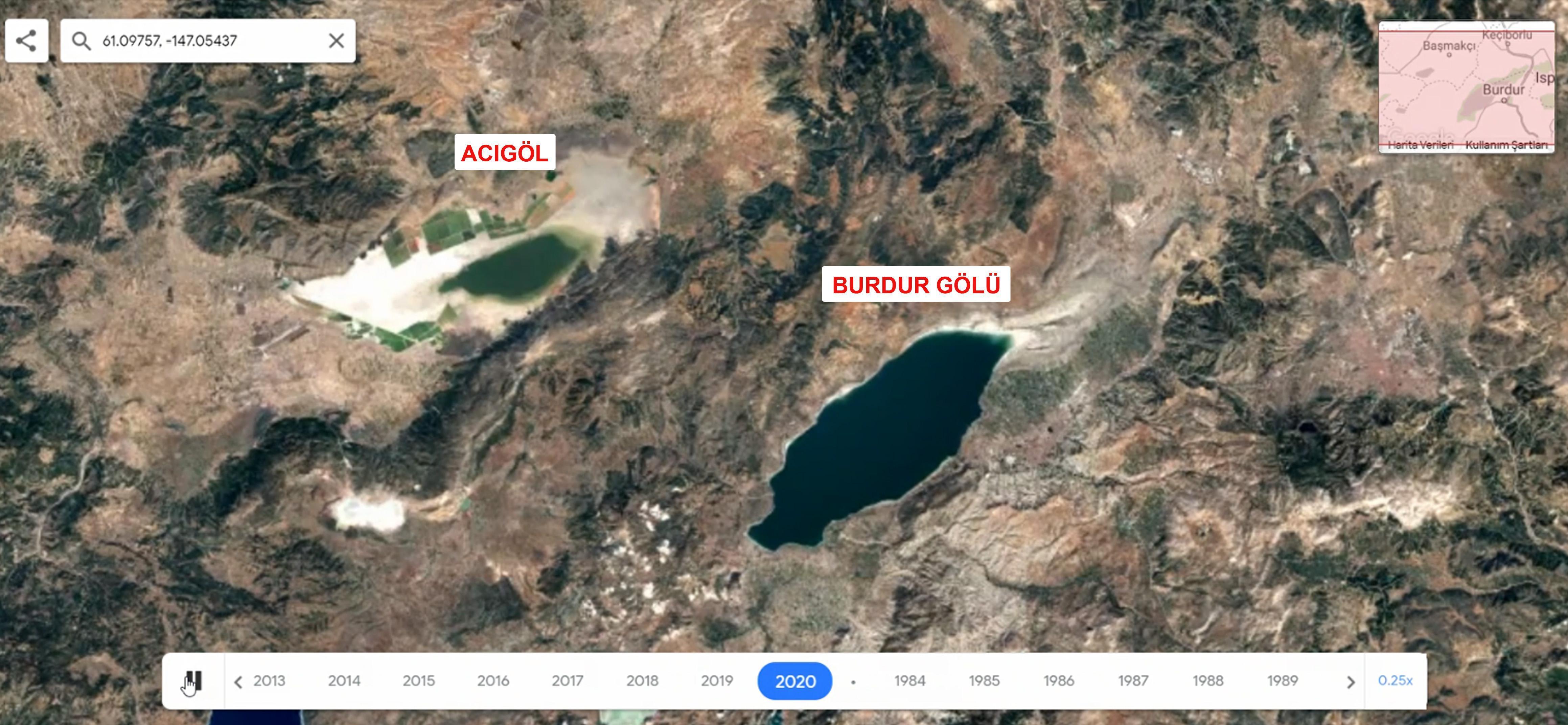 Göller Yöresinde kuraklık alarmı Uydu fotoğraflarında ortaya çıktı...