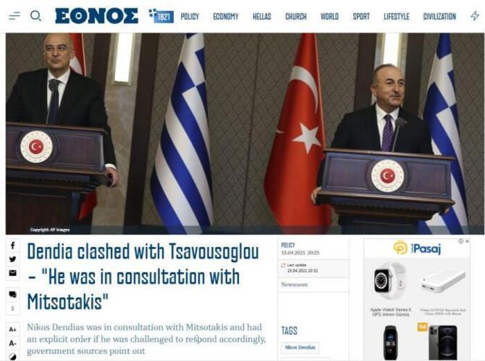 Yunan Dışişleri Bakanı Dendiasın skandal tutumunun perde arkası ortaya çıktı