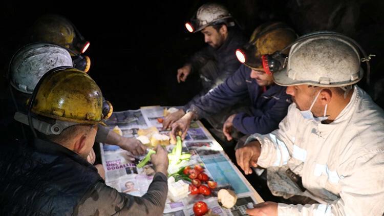 Zonguldakta işçiler ilk sahurunu yerin metrelerce altında yaptı