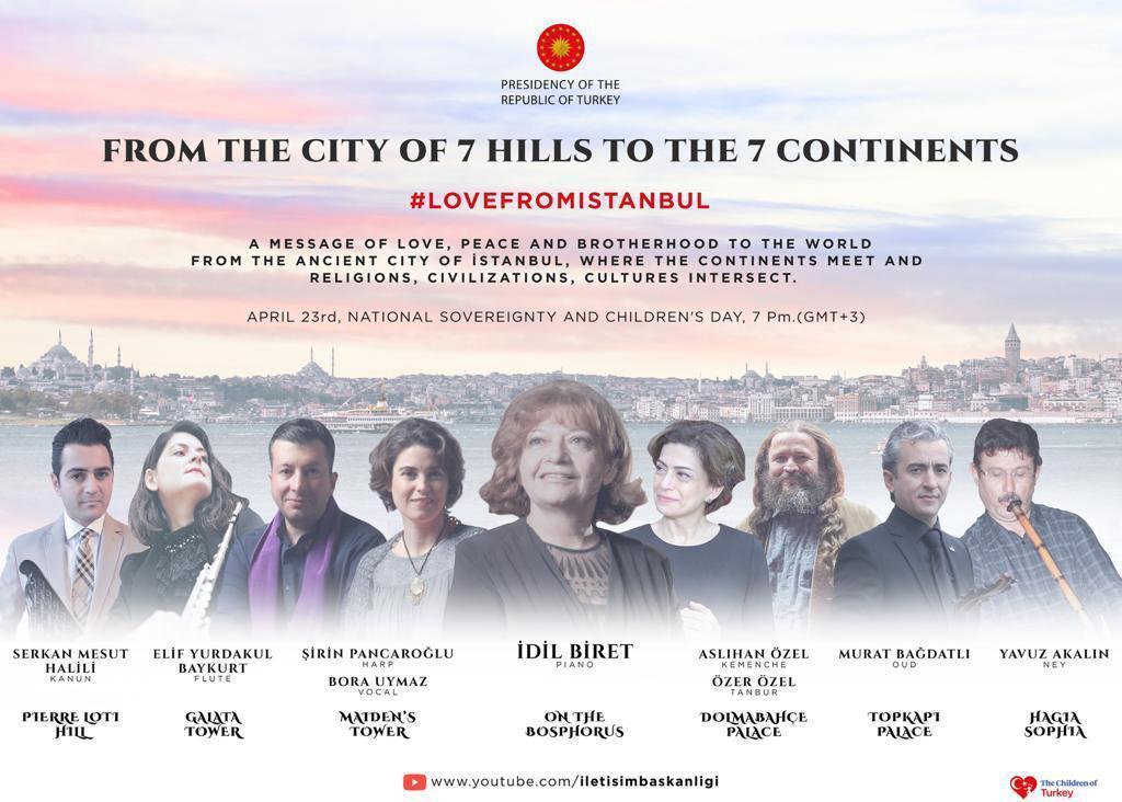İstanbuldan dünyaya sevgi konseri