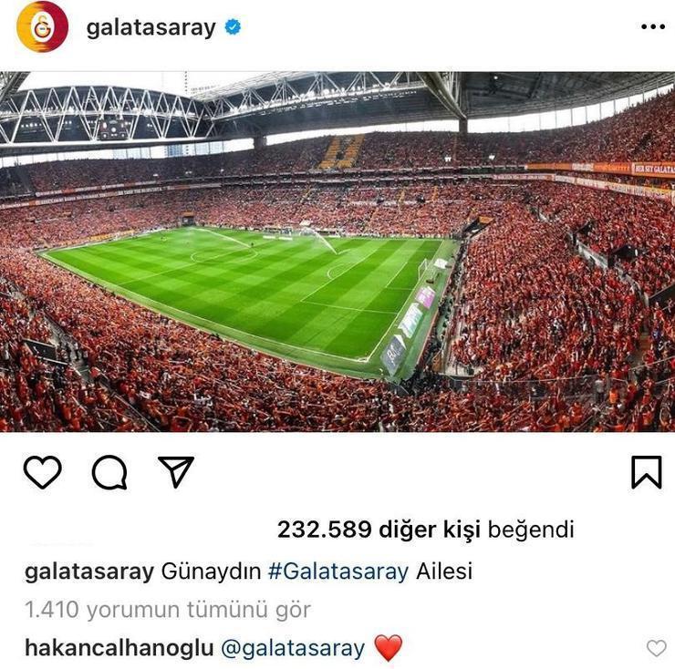 Hakan Çalhanoğlundan Galatasaraya kalp