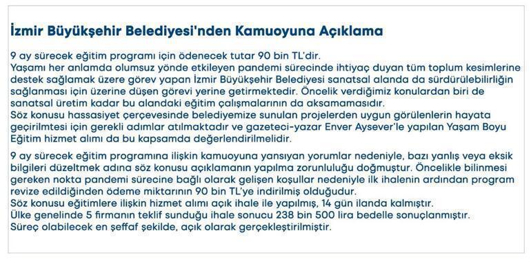 İzmir Büyükşehir Belediyesinde Enver Aysevere özel ihale iddiası tartışma konusu oldu