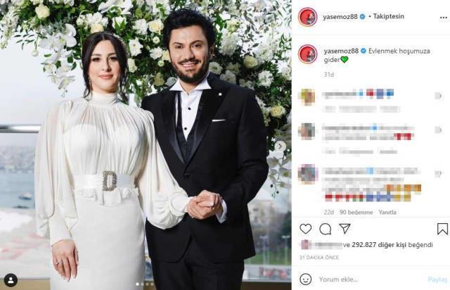 Oyuncu Yasemin Sakallıoğlu ile Burak Yırtar evlendi
