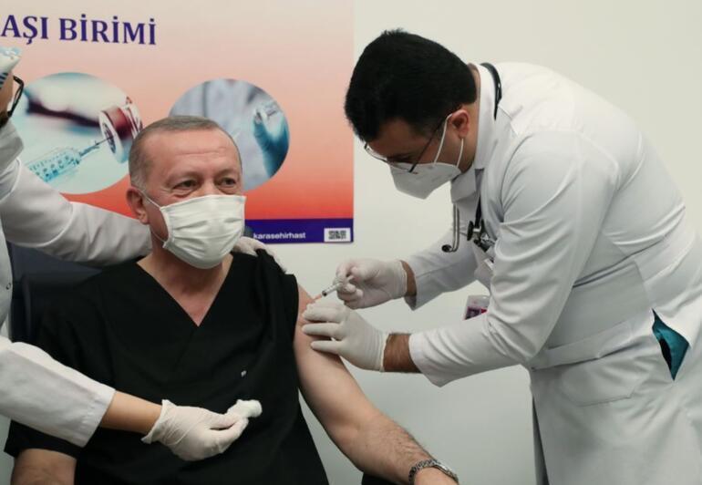Cumhurbaşkanı Erdoğan, 2. doz koronavirüs aşısı yaptırdı
