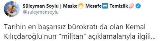Bakan Soyludan Kılıçdaroğluna sert yanıt
