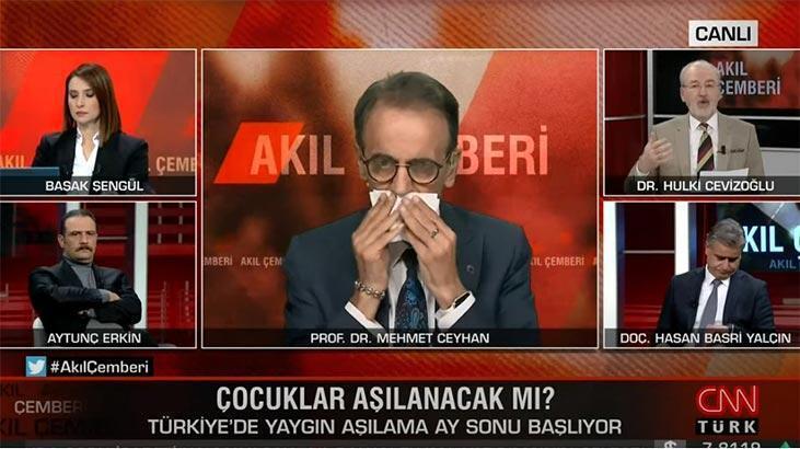 Prof. Dr. Mehmet Ceyhan canlı yayında rahatsızlandı
