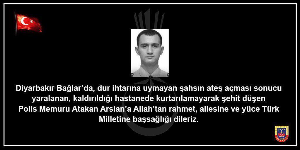 Diyarbakırda polis memuru Atakan Arslanı şehit eden saldırgan yakalandı