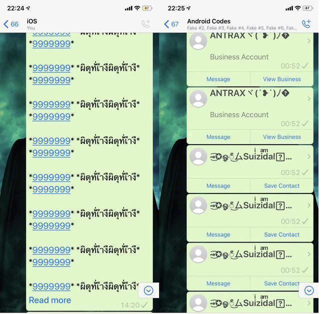 WhatsAppın çökmesine neden olan yeni bir mesaj belirlendi