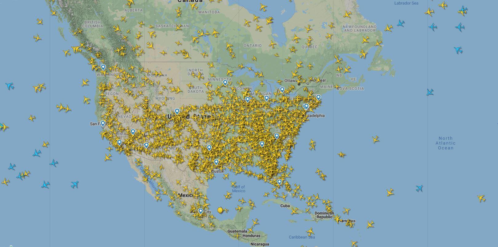 ABDde corona sayısına rağmen uçak hareketliliği radara takıldı