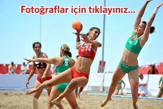 Antalyada plaj hentbolu heyecanı