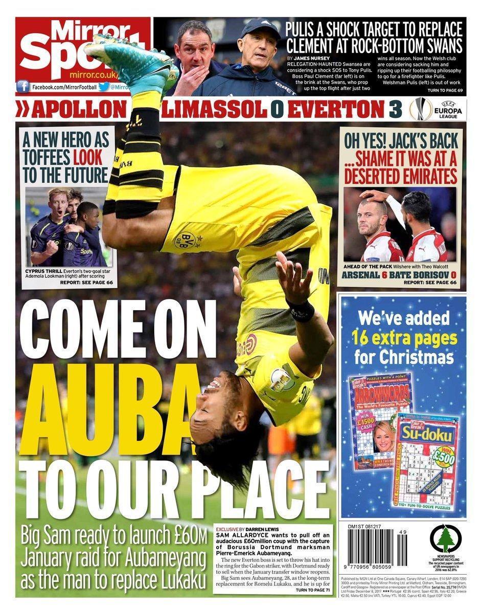 Everton, Borussia Dortmundun golcüsü Aubameyangı istiyor