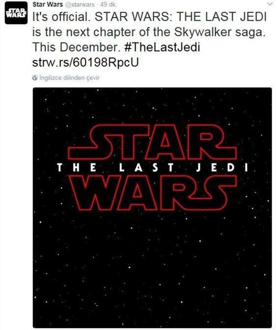 Star Wars serisinin son filminin adı açıklandı