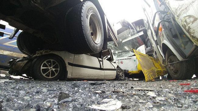 Konya’da zincirleme trafik kazası: 40 araç birbirine girdi