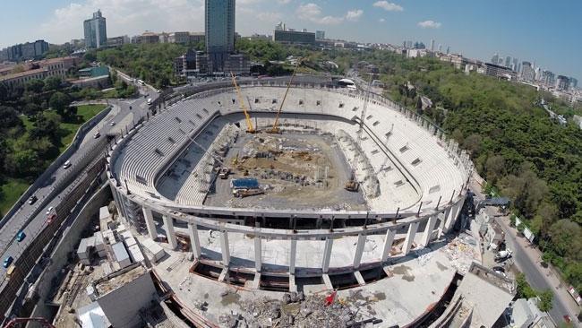 Beşiktaşın stadının kaba inşaatı tamam