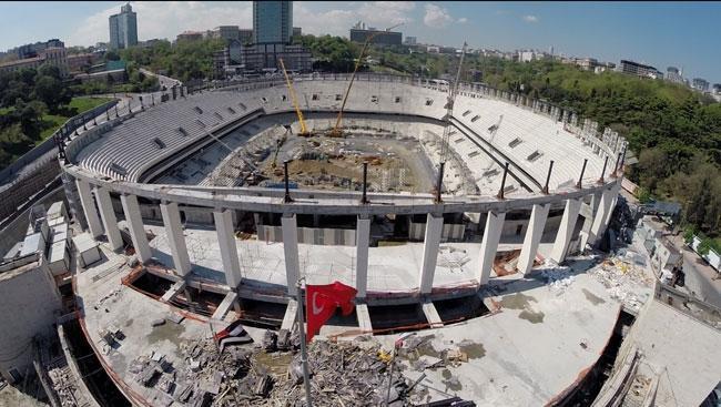 Beşiktaşın stadının kaba inşaatı tamam