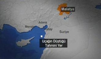 Türk uçağı Suriye açıklarında düştü