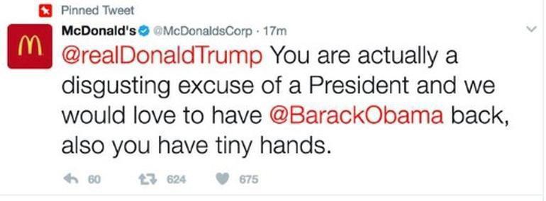 McDonaldsın Trump tweeti ortalığı karıştırdı