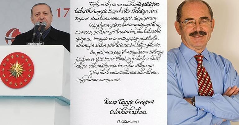 Cumhurbaşkanı Erdoğandan CHPli belediyeye tebrik