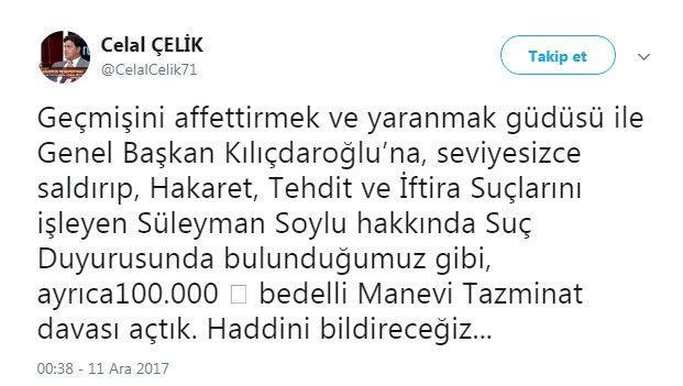 CHP lideri Kılıçdaroğlundan Süleyman Soyluya dava