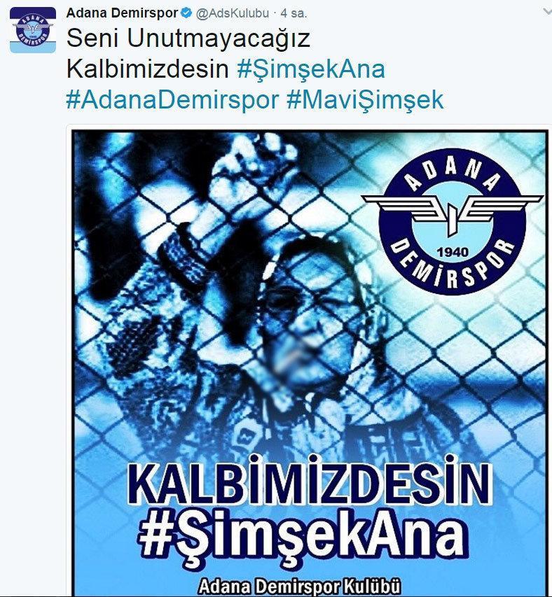 Adana Demirsporun tribün efsanesi Seher Ana hayatını kaybetti
