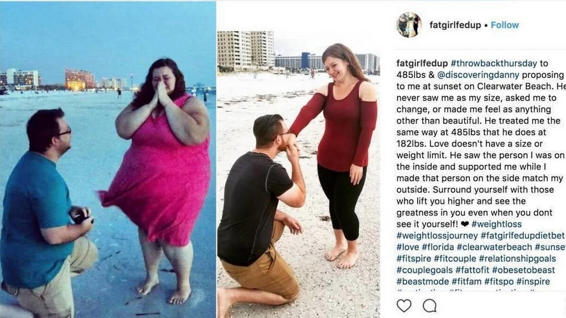 Obez çift birlikte 200 kilo verdi