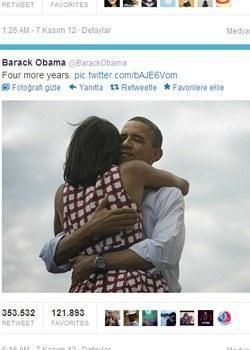 Obamanın attığı tweet bile rekor kırdı