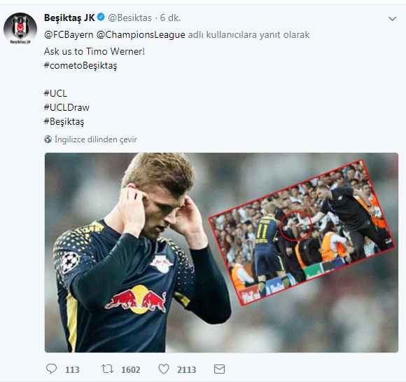 Beşiktaşın Şampiyonlar Ligindeki rakibi Bayern Münihten Lewandowskili paylaşım